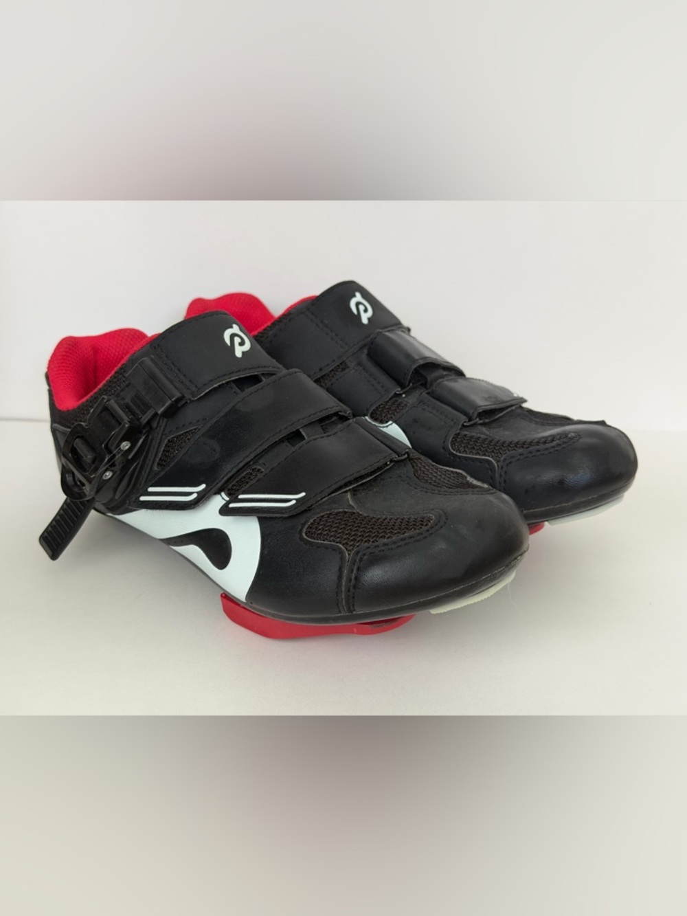 Peloton Black and Red Women's Cycling Shoes